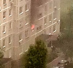 Пожар 03 июня в Королёва 2к3